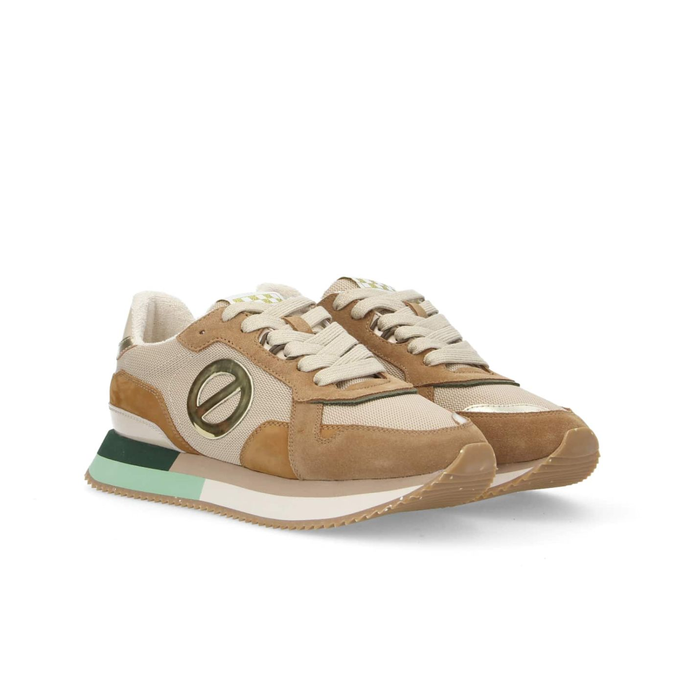 MIA JOGGER W KNIT/SUEDE/NUB. SABLE/NUTS/NUTS