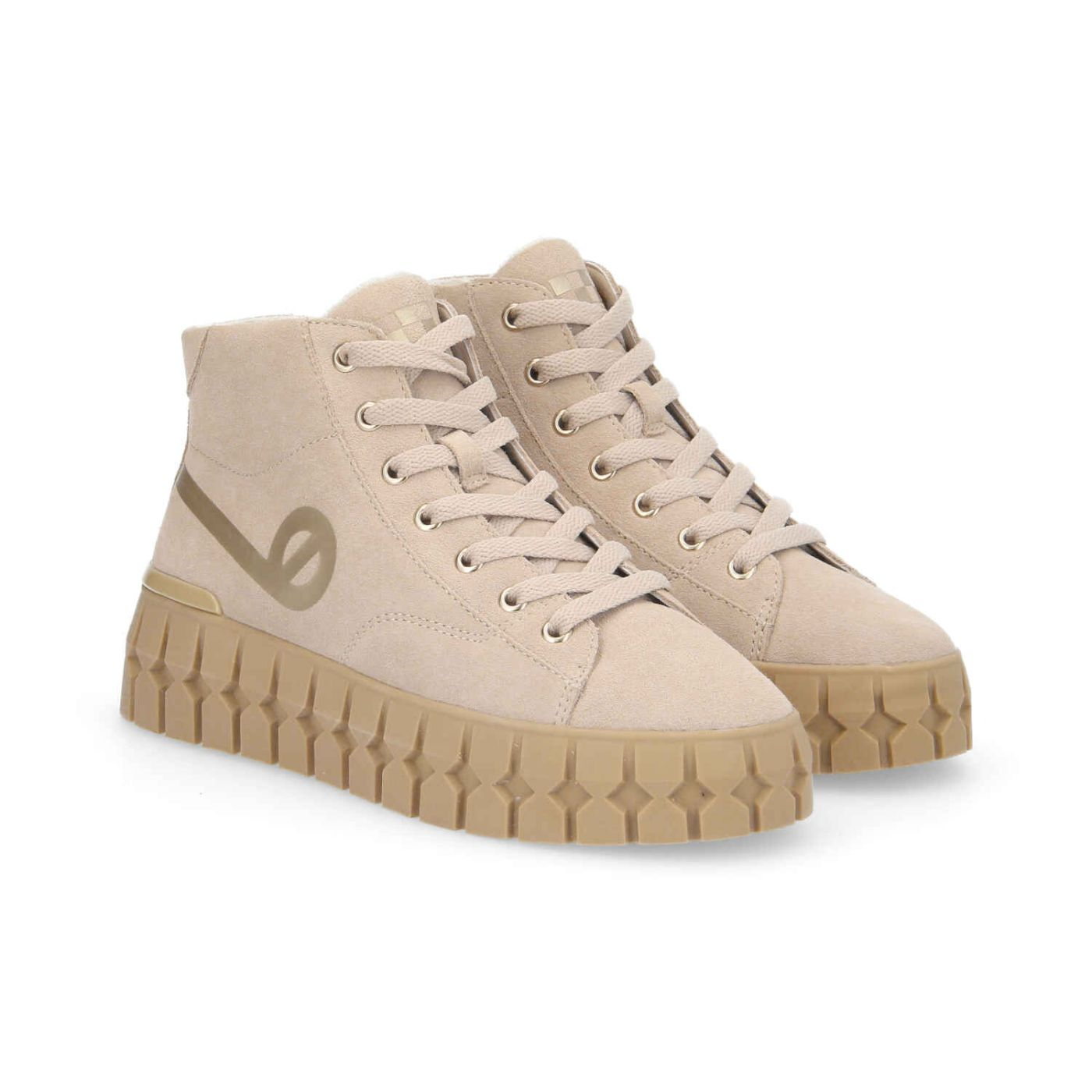 PLAY MID W SUEDE/PRINT NUDE/L.GOLD