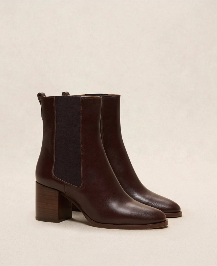 Bottines n°663 - Cuir - Ebène