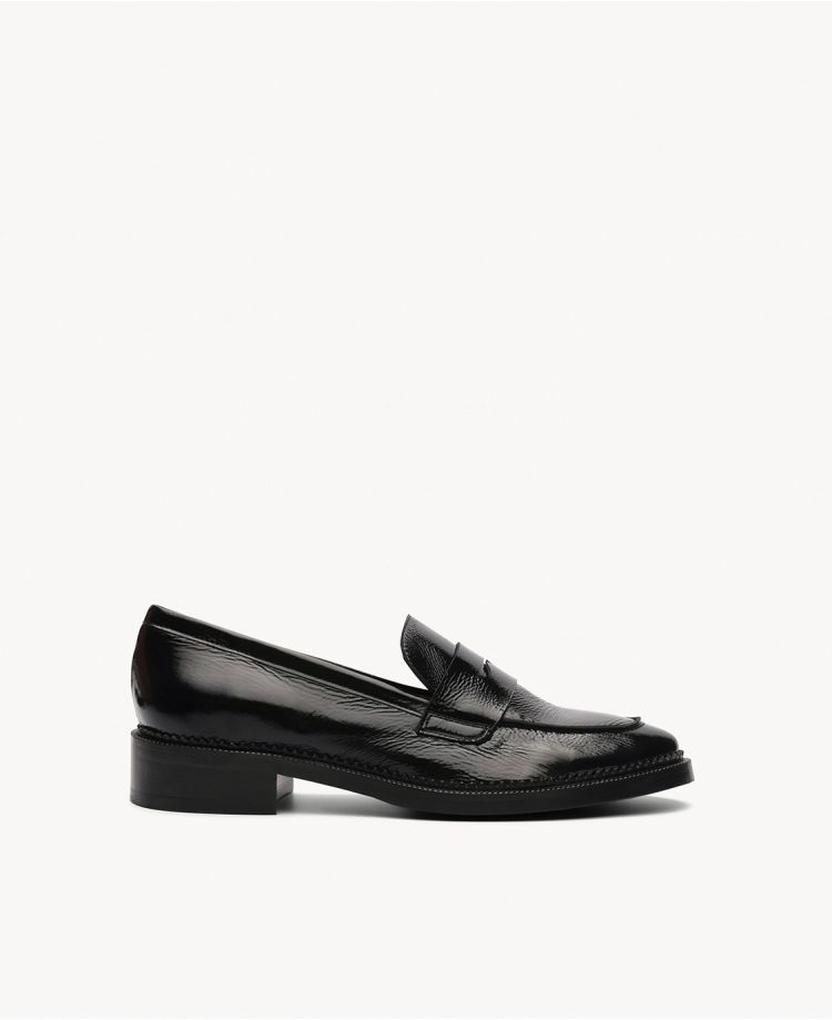 Mocassins n°82 - Cuir vernis - Noir