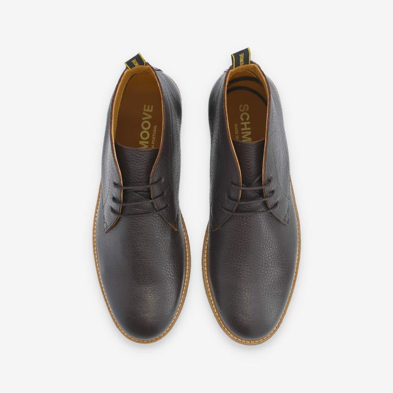 DUBLIN DESERT M GRAINED LEATHER DARK BROWN