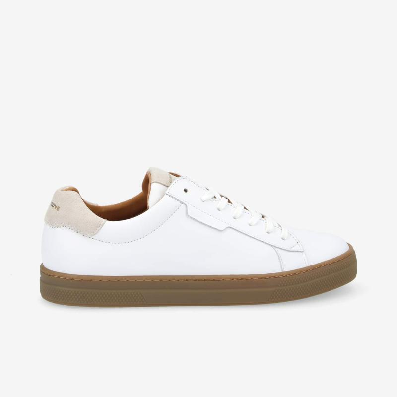SPARK CLAY M NAPPA/SUEDE WHITE/GREGE, SOLE GOMME