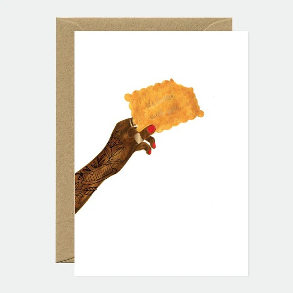 Carte de voeux - Butter with you - Dorure