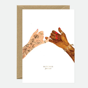 Carte de voeux - Bitches forever - Dorure
