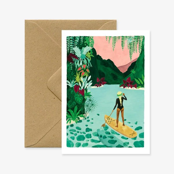 Carte de voeux - Paddle girls