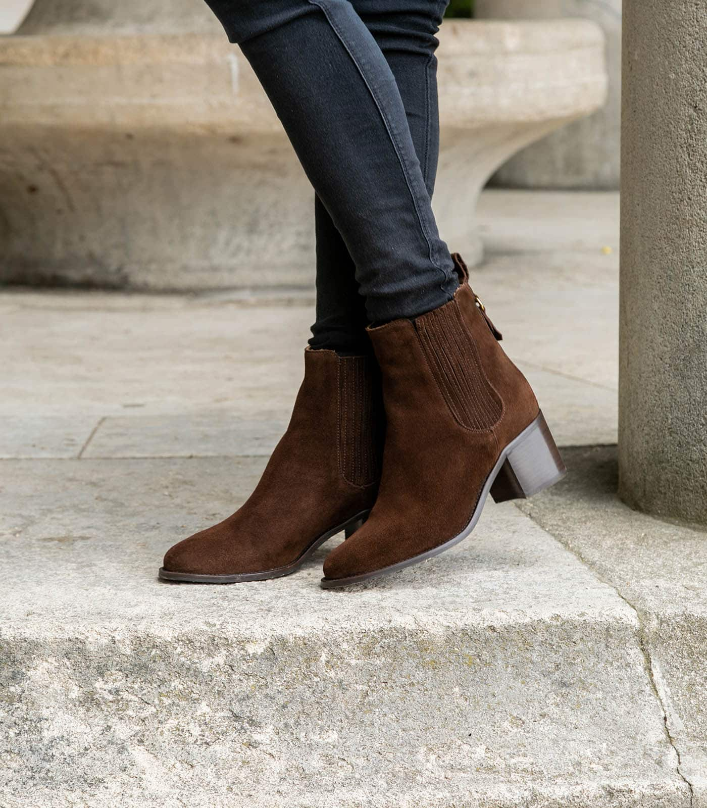 CECILIA CUIR VELOURS COGNAC