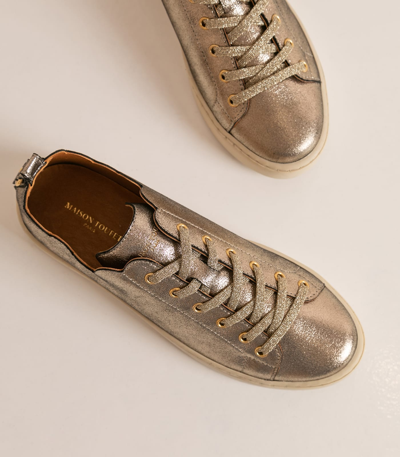 JULIE CUIR METALLISÉ DORÉ