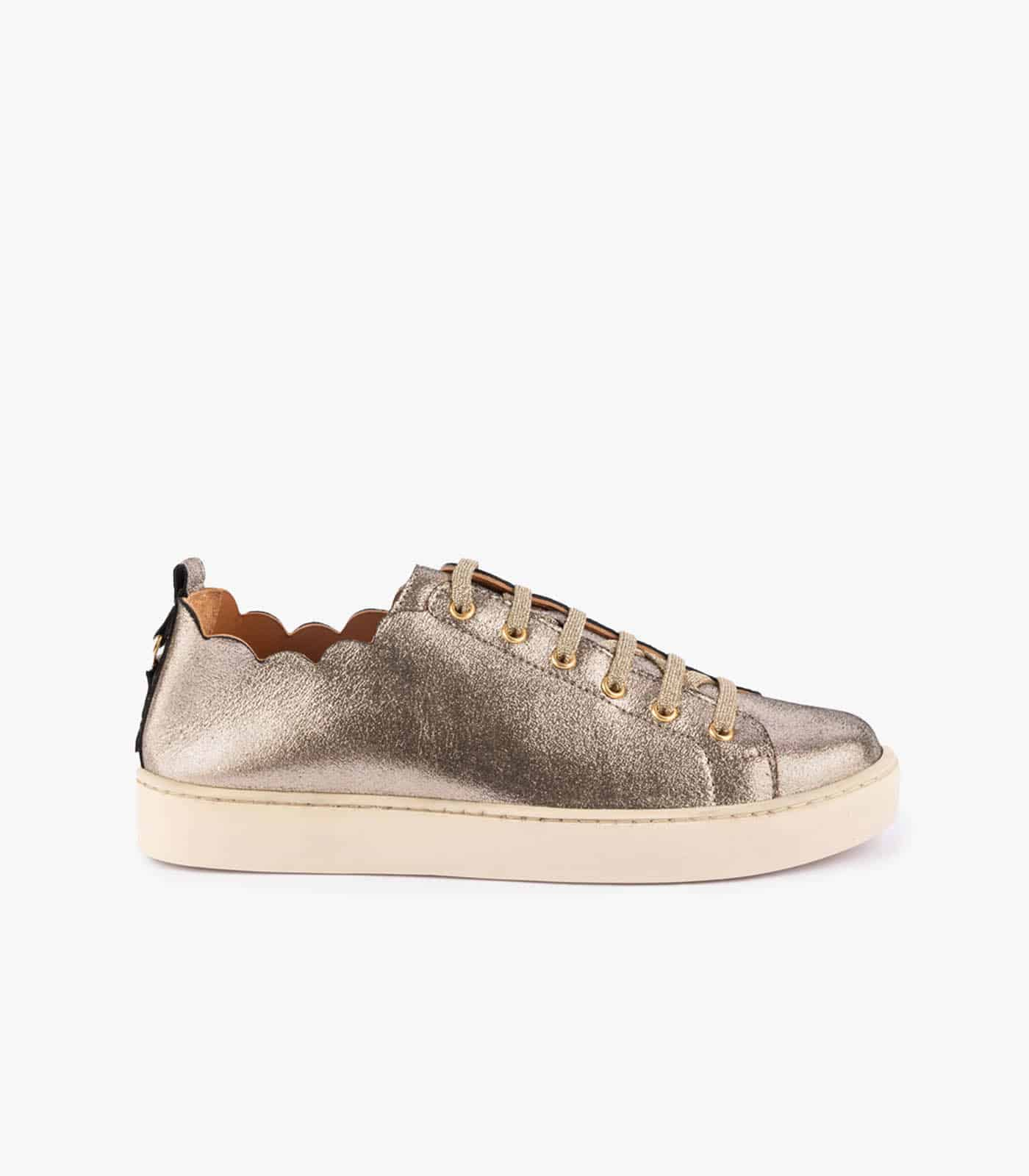 JULIE CUIR METALLISÉ DORÉ