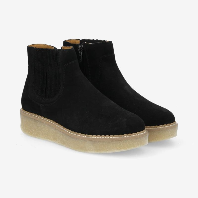 PALLAS ZIP BEETLE W SUEDE BLACK