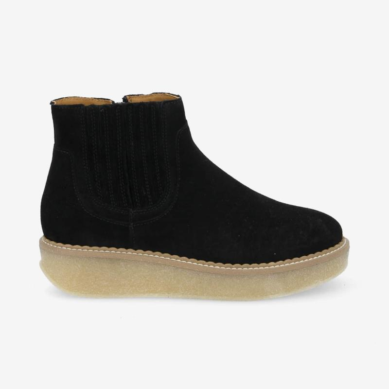 PALLAS ZIP BEETLE W SUEDE BLACK