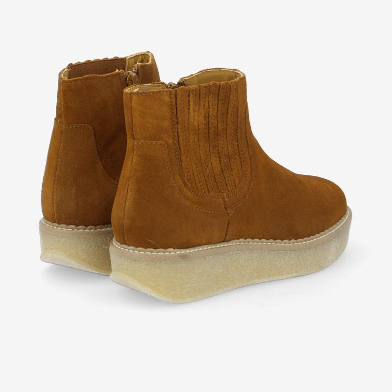 PALLAS ZIP BEETLE W SUEDE CARAMEL