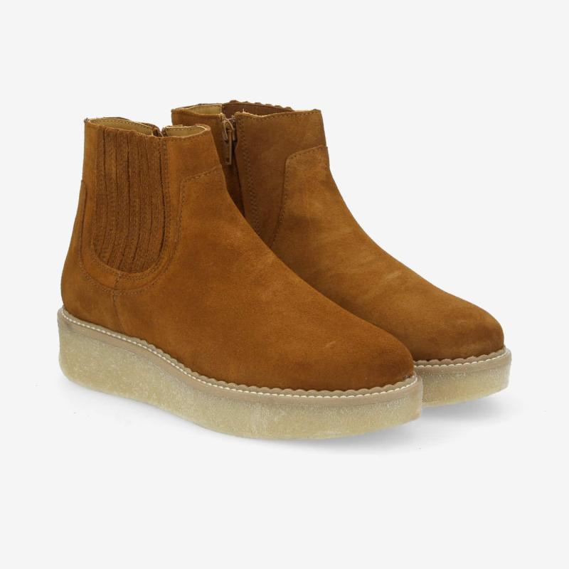 PALLAS ZIP BEETLE W SUEDE CARAMEL