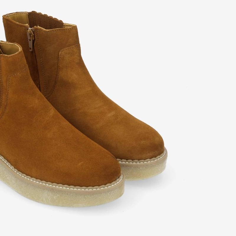 PALLAS ZIP BEETLE W SUEDE CARAMEL