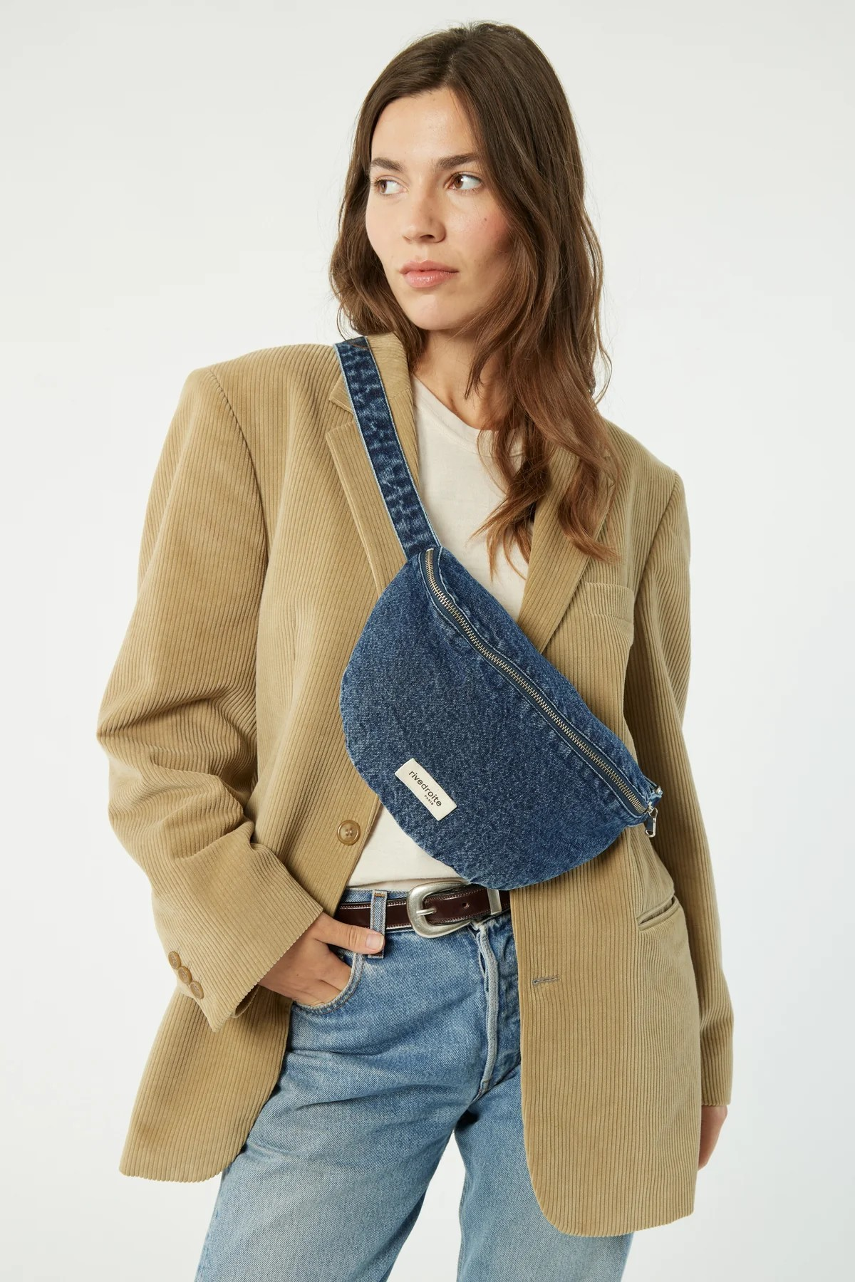 Custine - le sac banane - Aged Denim