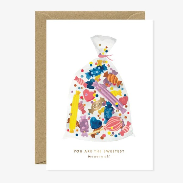 Carte de voeux - Bonbons - Dorure
