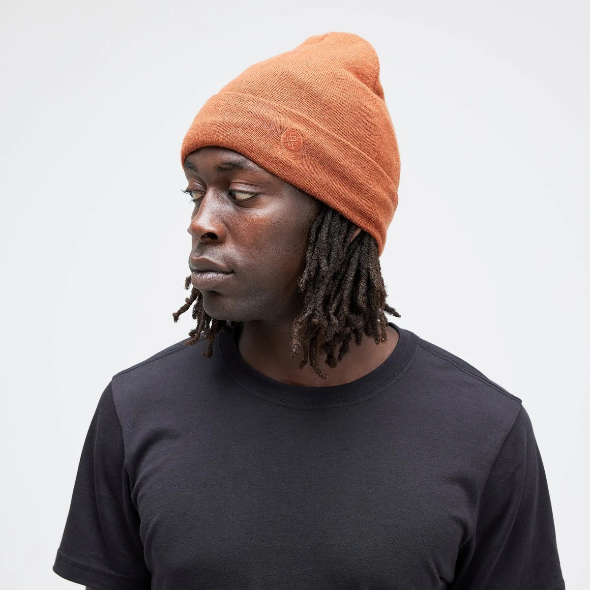 Bonnet en laine mérinos KAMA MERINO WOOL BEANIE - Burnt Orange