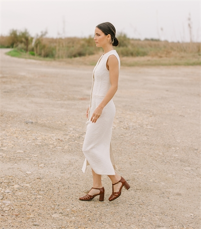 BEATRICE - CUIR VERNIS COGNAC