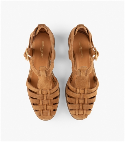 SUZANNE - CUIR VELOURS CAMEL