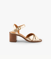 ANTONELLA - CUIR PAILLETÉ DORÉ CLAIR