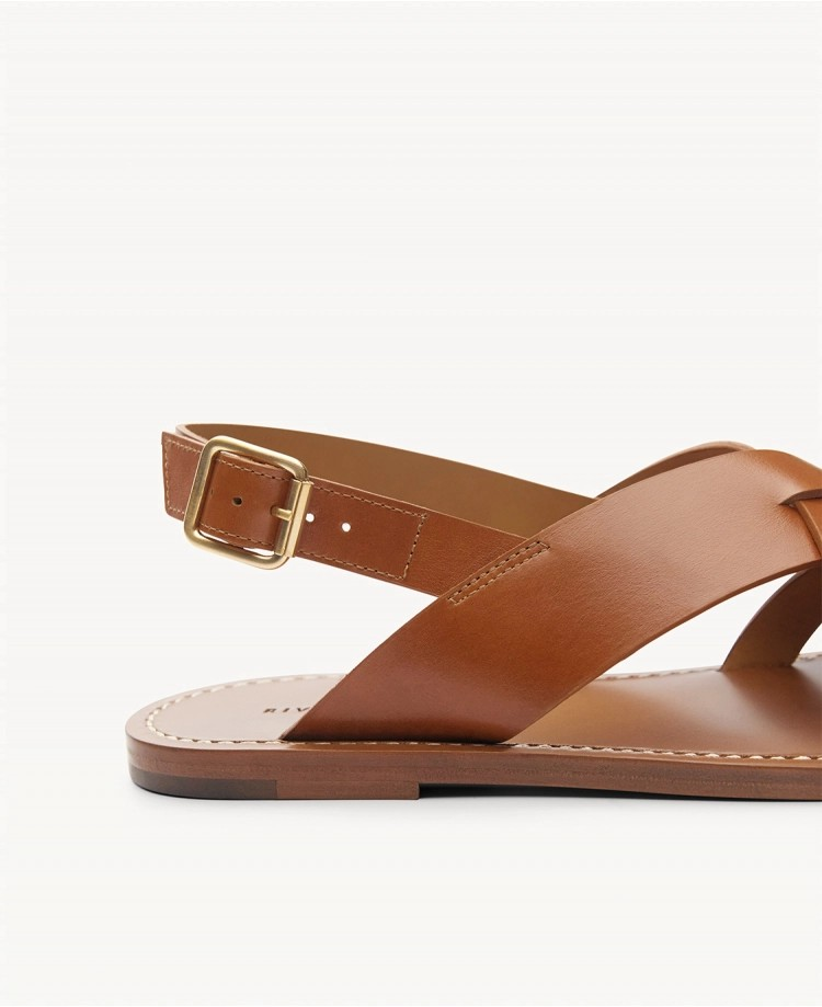 Sandales n°204 - Cuir - Cognac