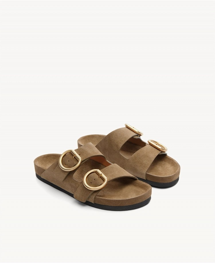 Mules n°62 - Suede - Taupe