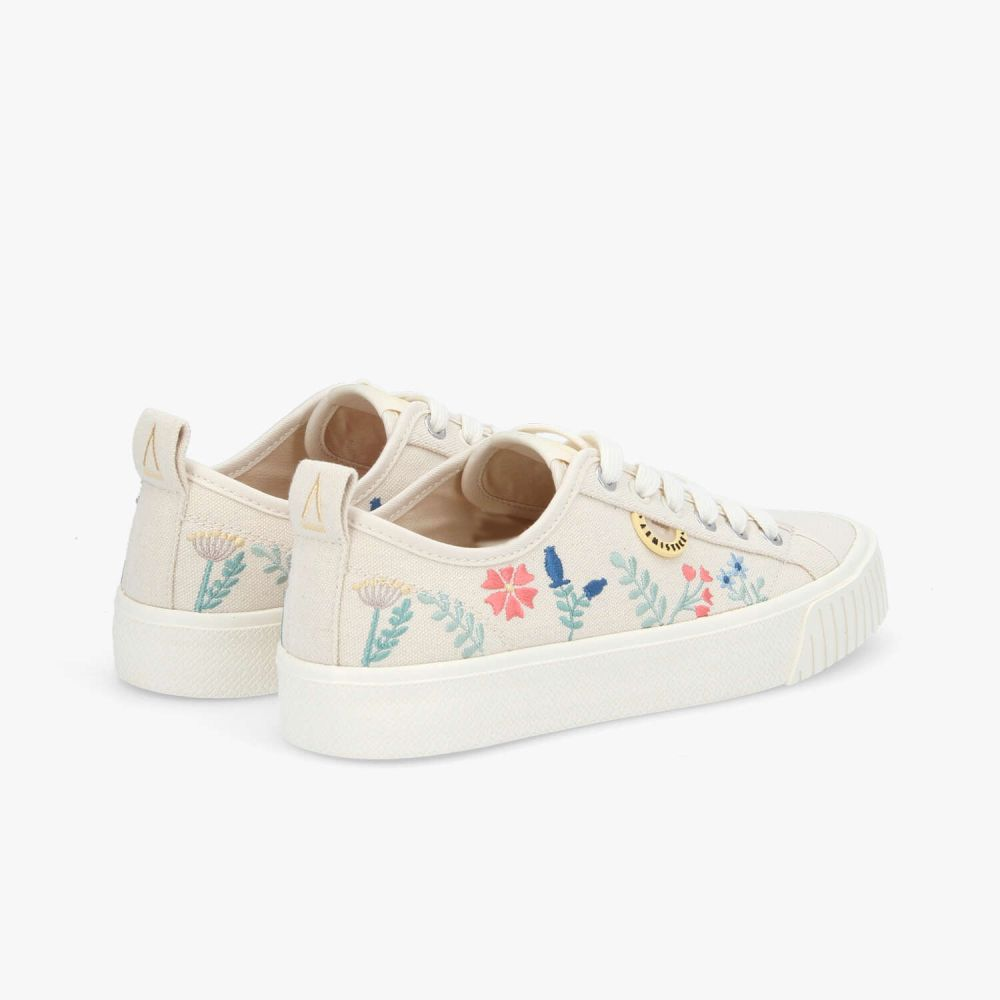 STOMP SNEAKER W COTON/EMBROID. DOVE/MULTICOLORE