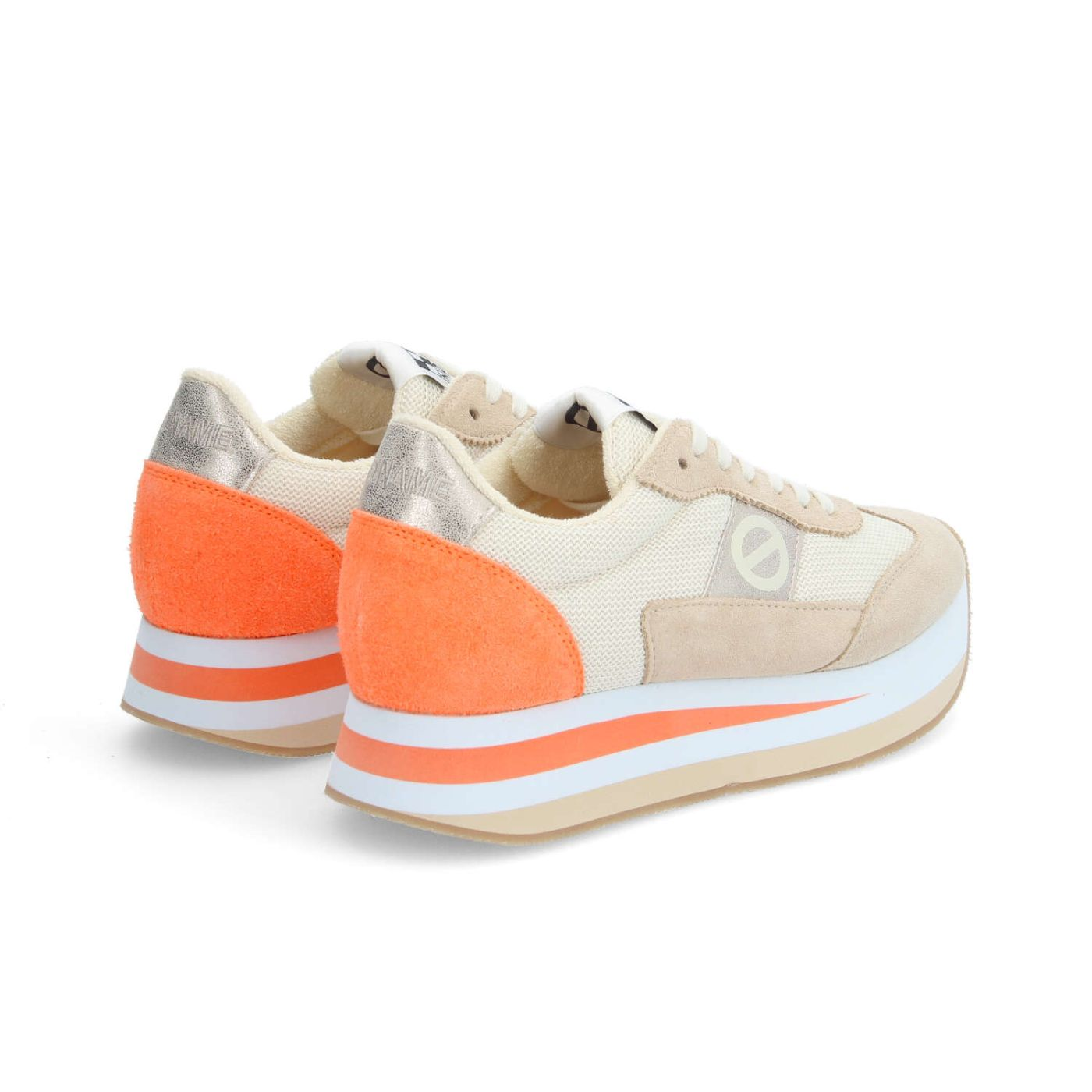 FLEX M JOGGER W SUEDE/SDE/KNIT F.ORANGE/IVOIRE/DOVE