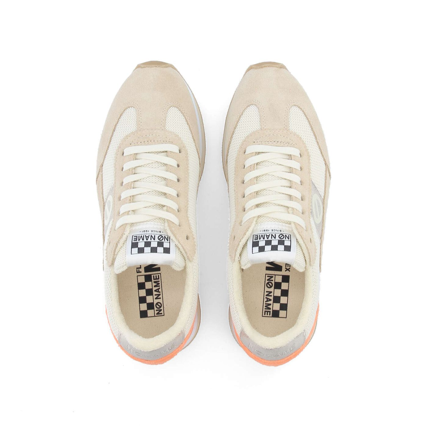 FLEX M JOGGER W SUEDE/SDE/KNIT F.ORANGE/IVOIRE/DOVE