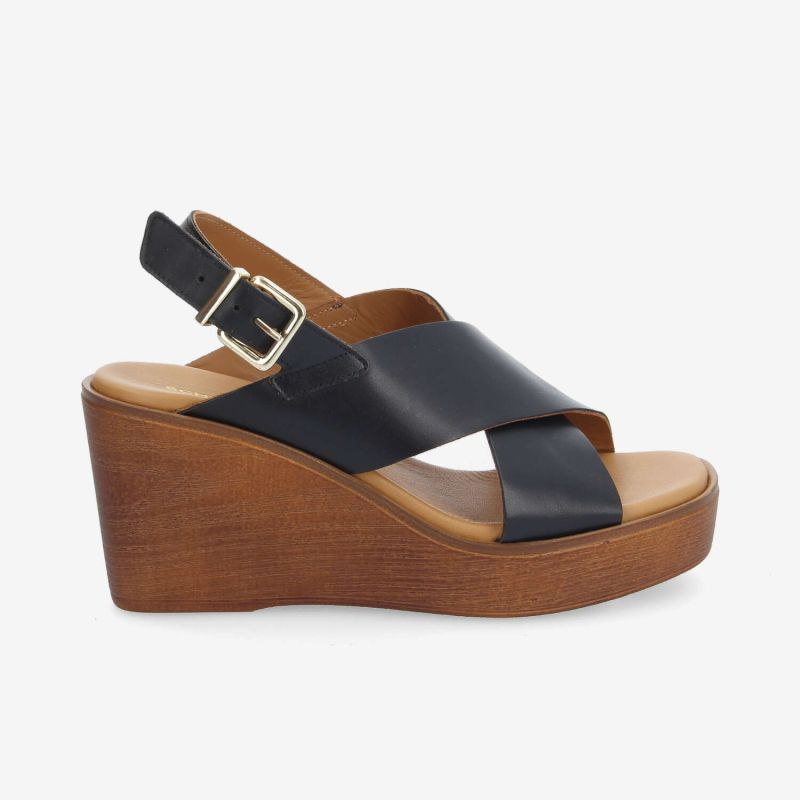 FLORES SANDALE W NAPPA BLACK