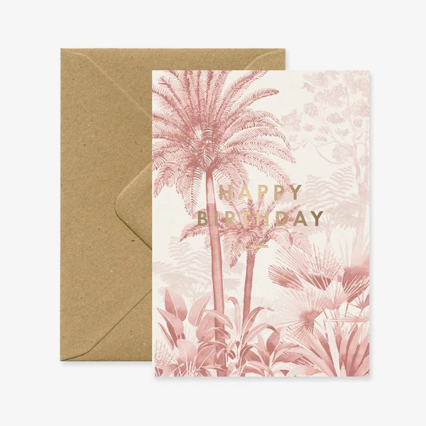 Carte d'anniversaire - Pink Forest