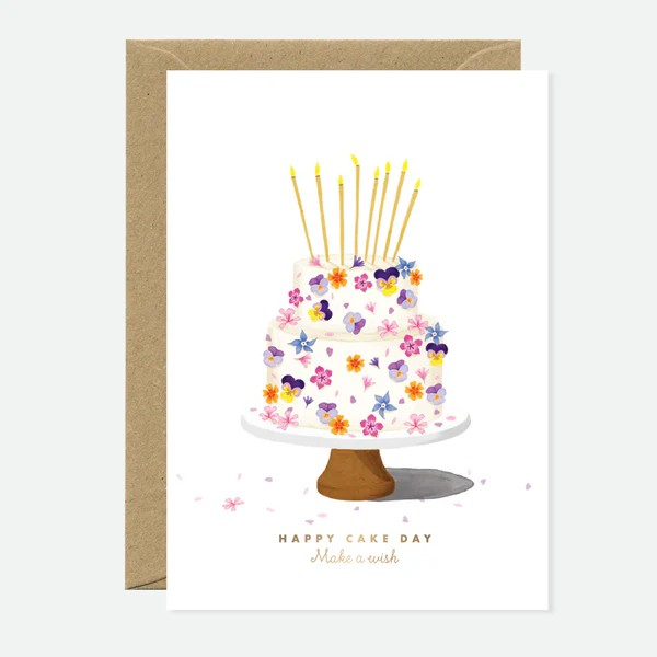 Carte de vœux - Flower Cake - Dorure