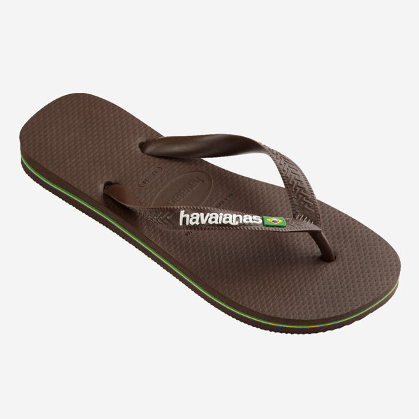 HAVAIANAS BRASIL LOGO DARK BROWN/WHITE