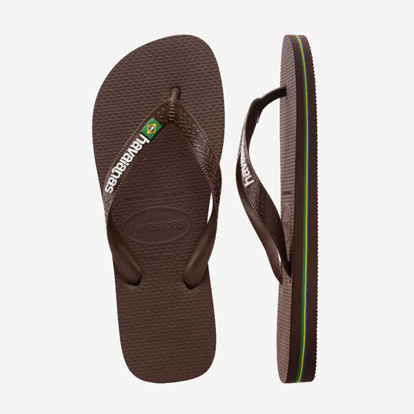 HAVAIANAS BRASIL LOGO DARK BROWN/WHITE