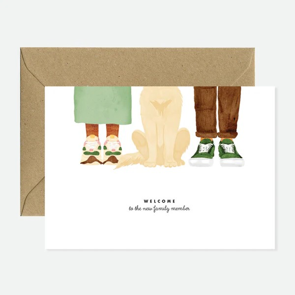 Carte de voeux - Welcome family dog