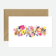Carte de vœux - Mama Flowers - Dorure