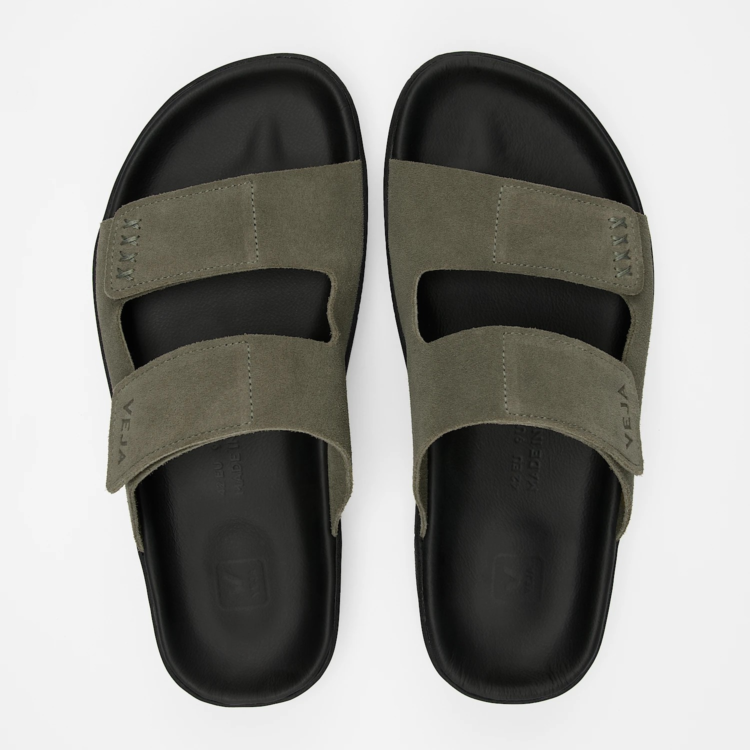 ETNA SUEDE KAKI BLACK - FEMME