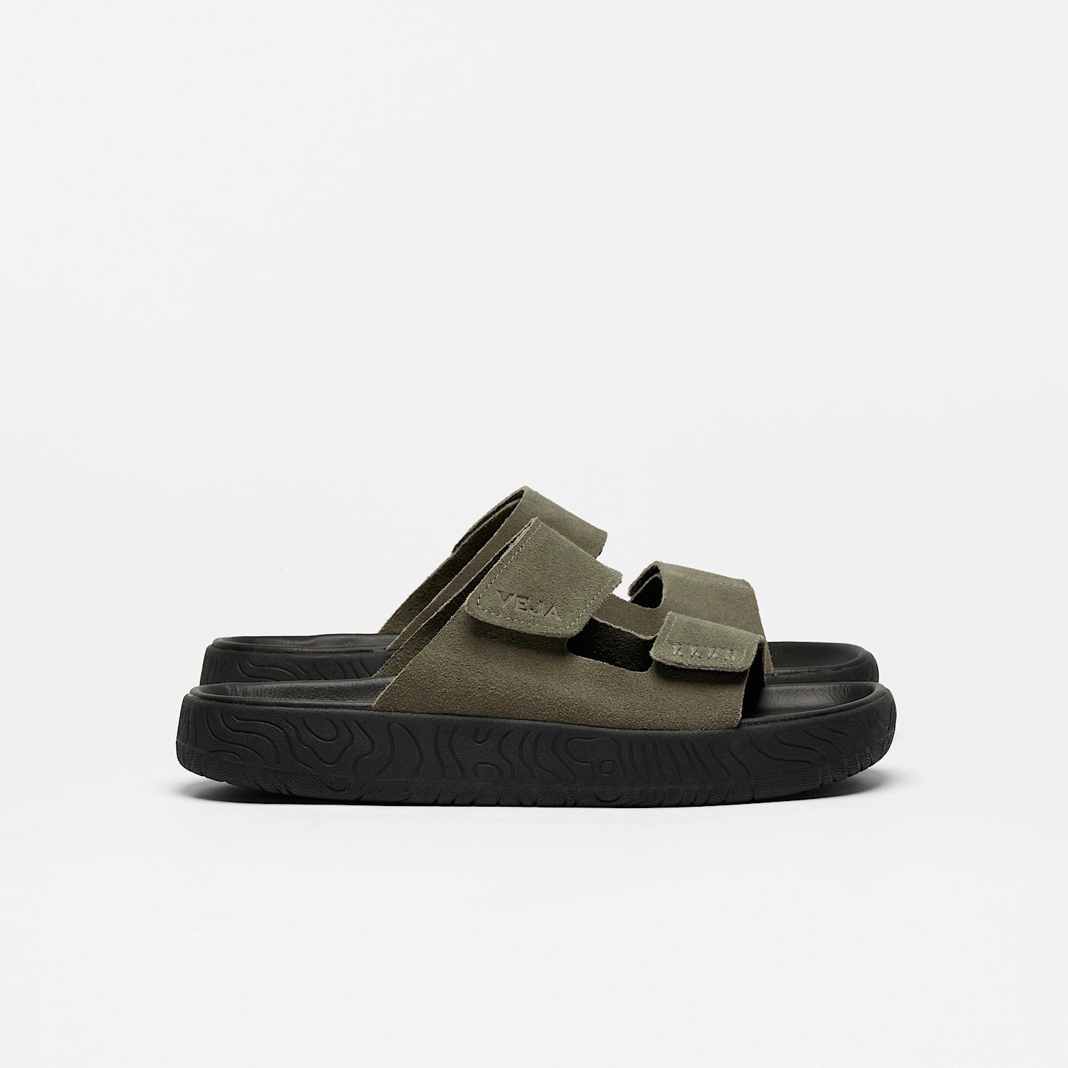ETNA SUEDE KAKI BLACK - FEMME