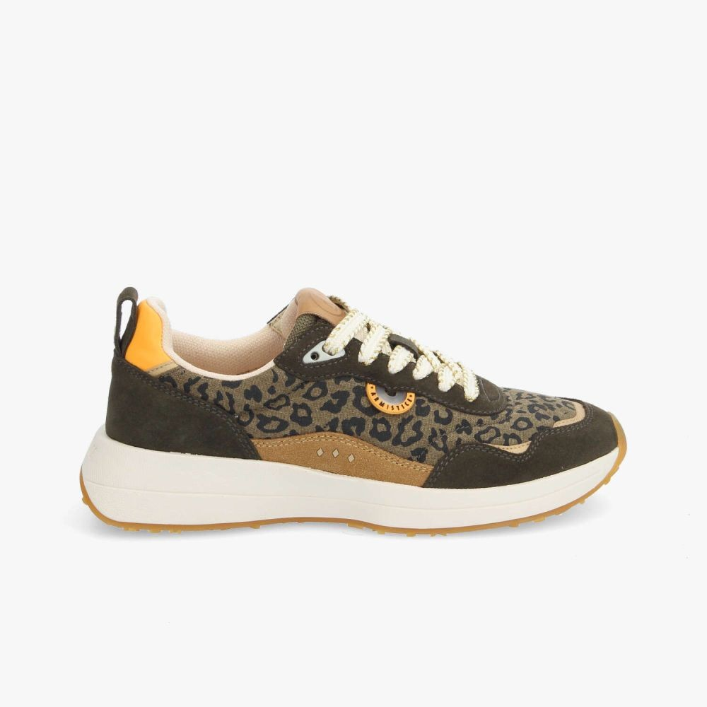 MOON JOGGER W SDE/CANVAS LEO FOREST/OLIVE