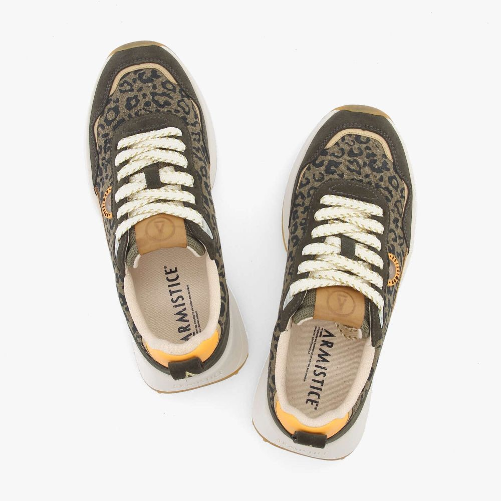 MOON JOGGER W SDE/CANVAS LEO FOREST/OLIVE