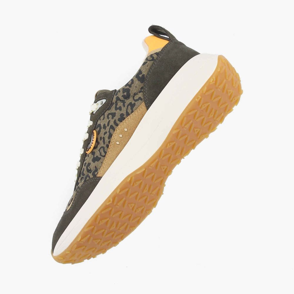 MOON JOGGER W SDE/CANVAS LEO FOREST/OLIVE