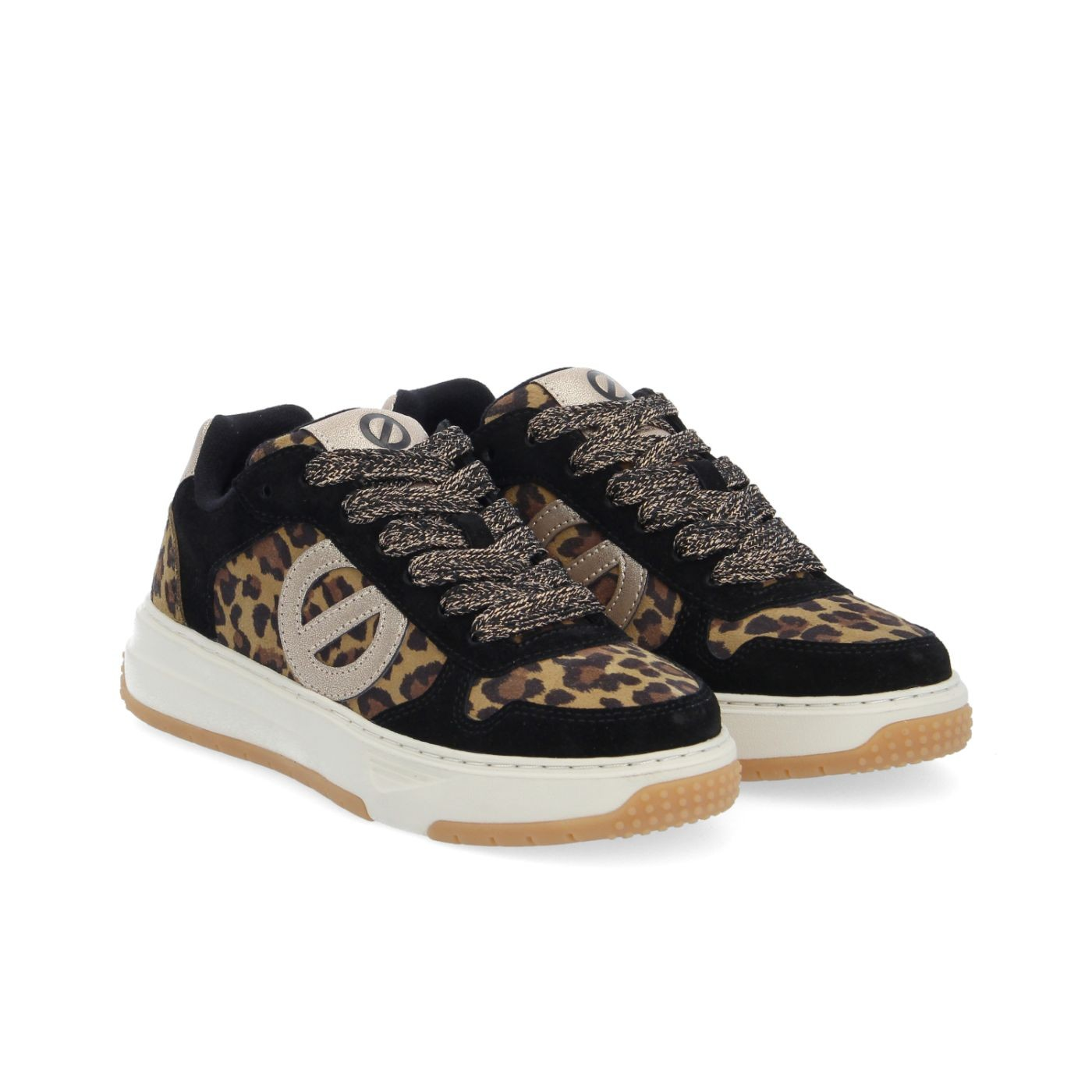 ALISON SNEAKER W SDE/SDE.LEO/GLO BLACK/NATURAL/BRASS