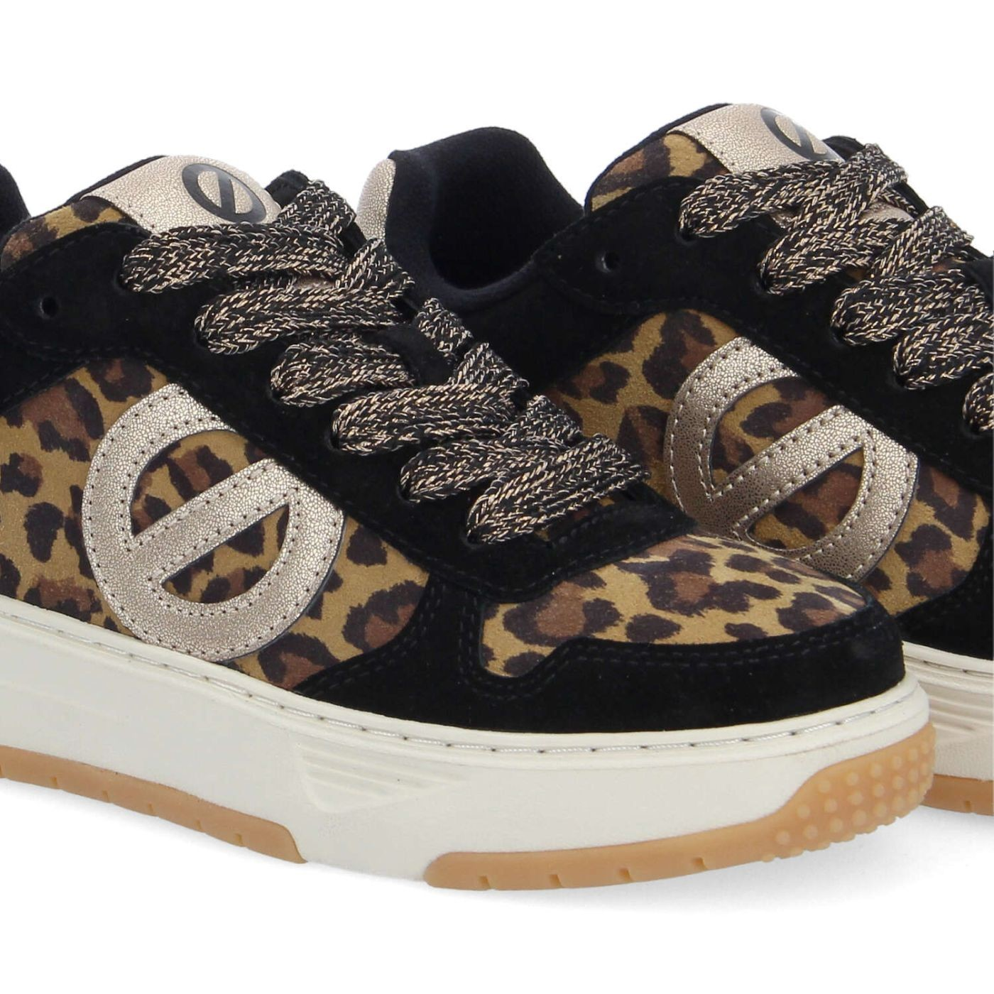 ALISON SNEAKER W SDE/SDE.LEO/GLO BLACK/NATURAL/BRASS