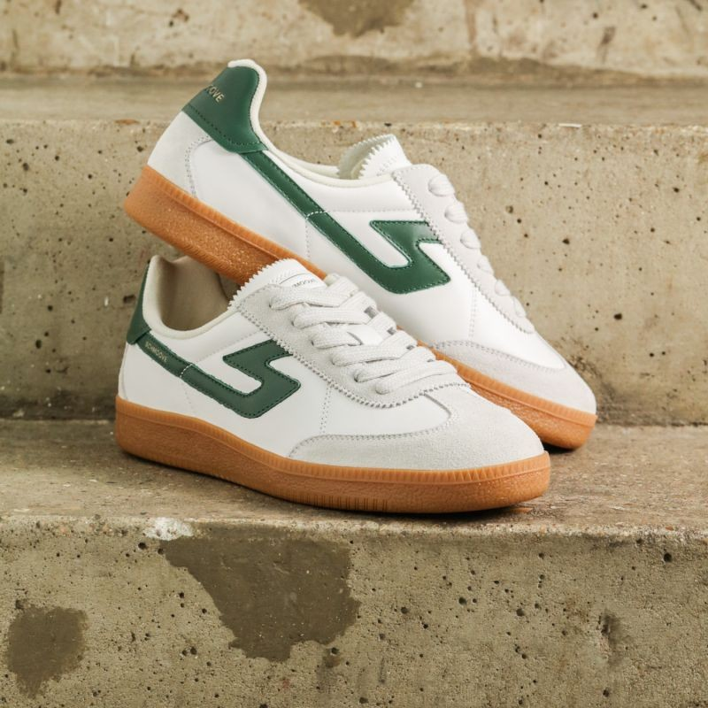SHEFFIELD JOGGER M NAPPA/SUEDE/NAP WHITE/WHITE/GREEN