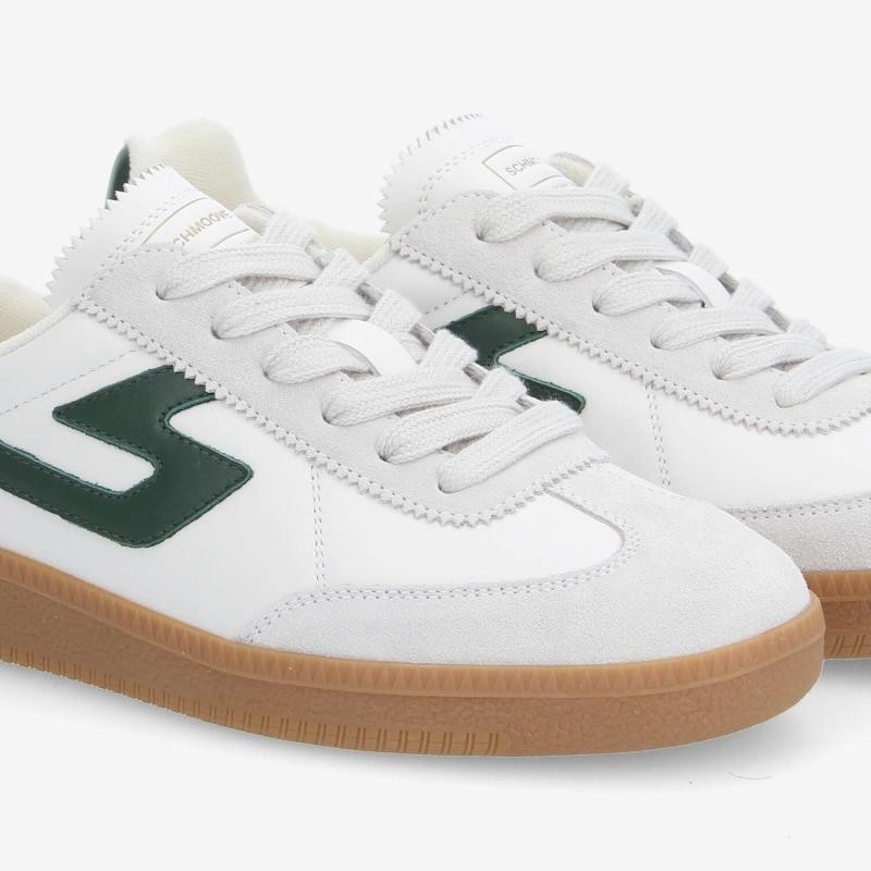 SHEFFIELD JOGGER M NAPPA/SUEDE/NAP WHITE/WHITE/GREEN