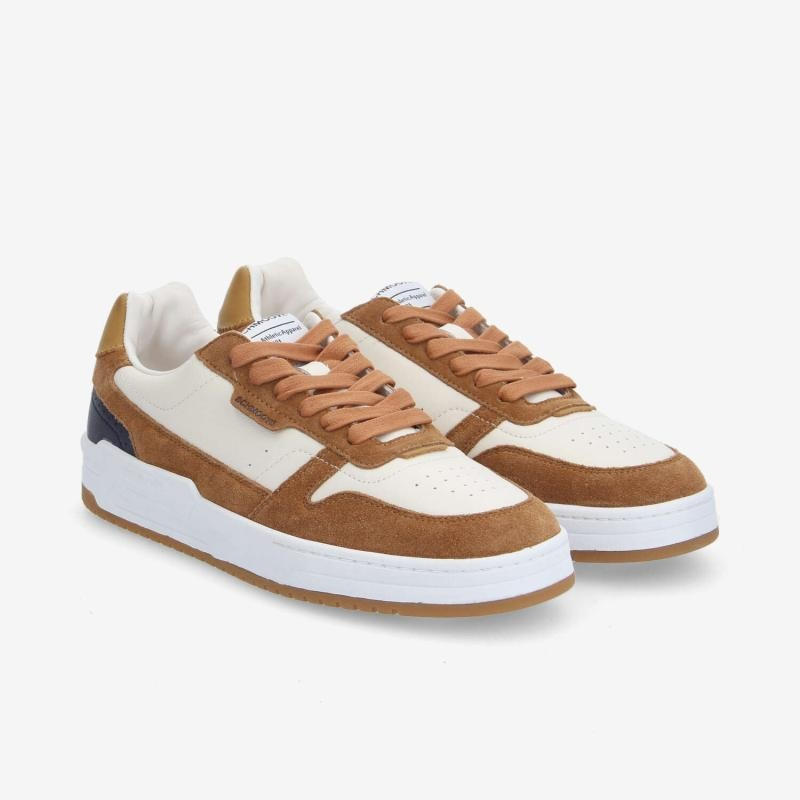BROOKLYN PREPPY M NAPPA/SUEDE DOVE/CAMEL