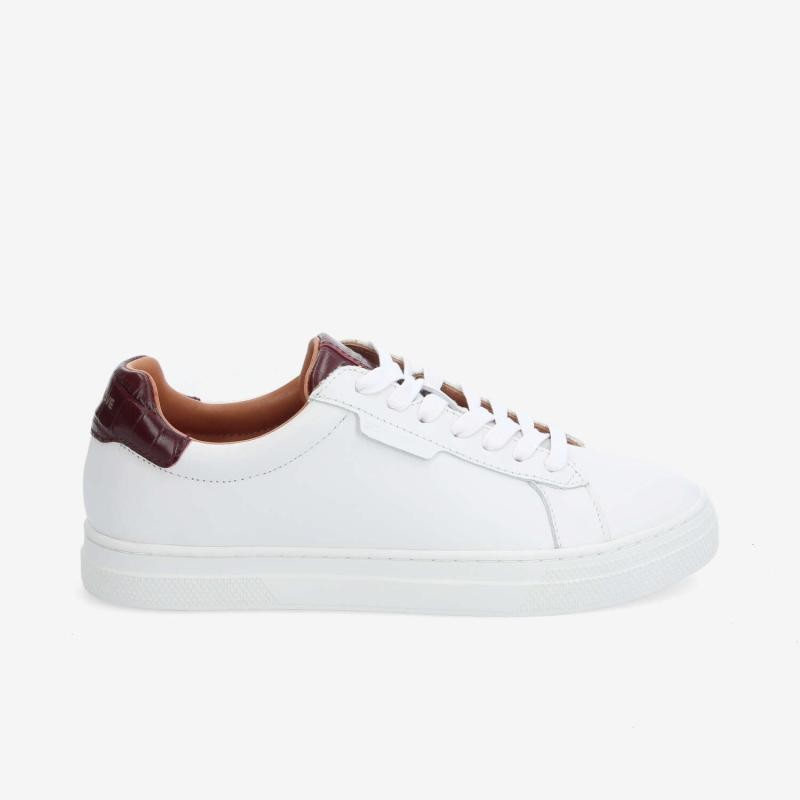 SPARKLE SNEAKER W NAPPA/KROKO WHITE/BORDO