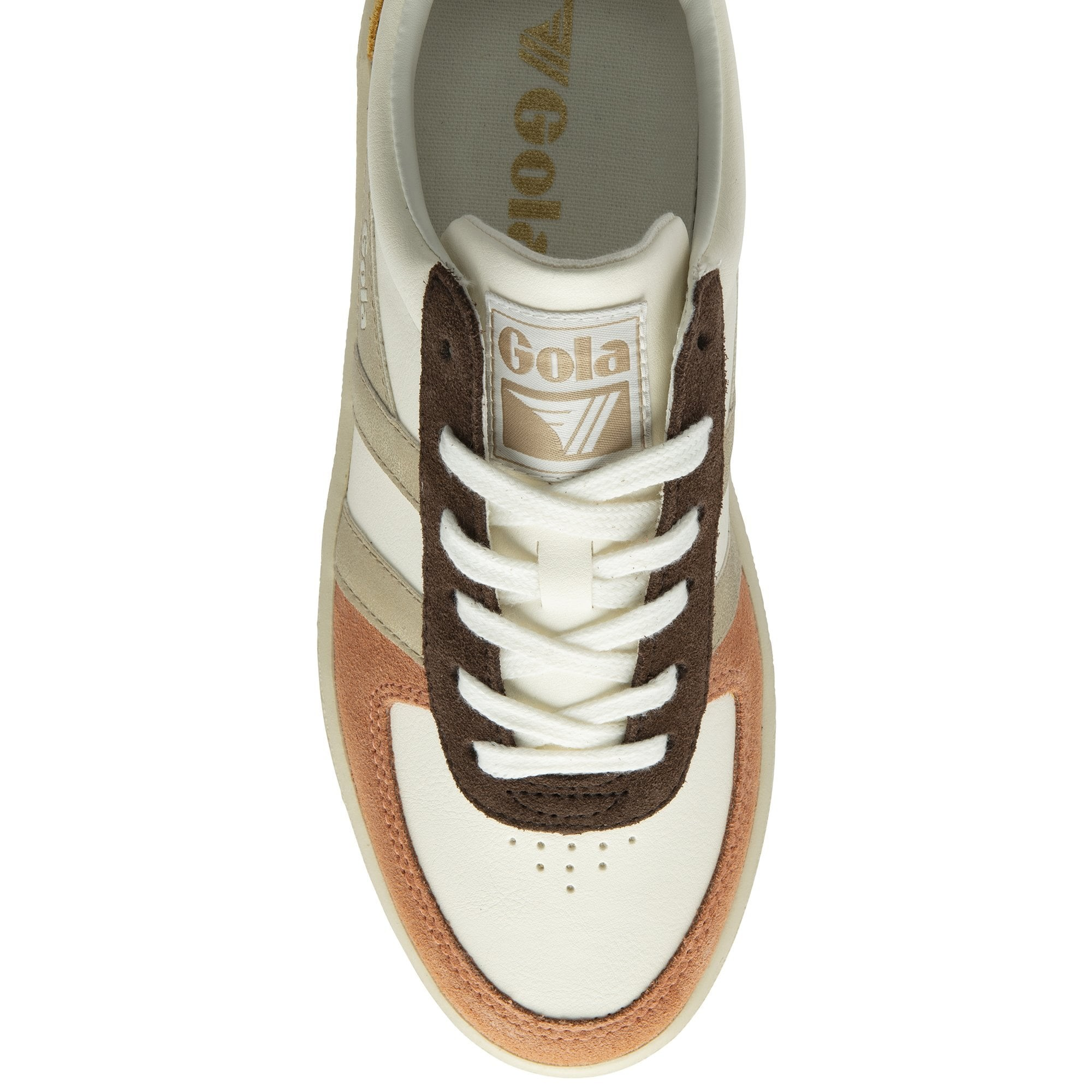 GRANDSLAM QUADRANT TRAINER OFF WHITE/TERRACOTTA/GOLD/MUSTARD