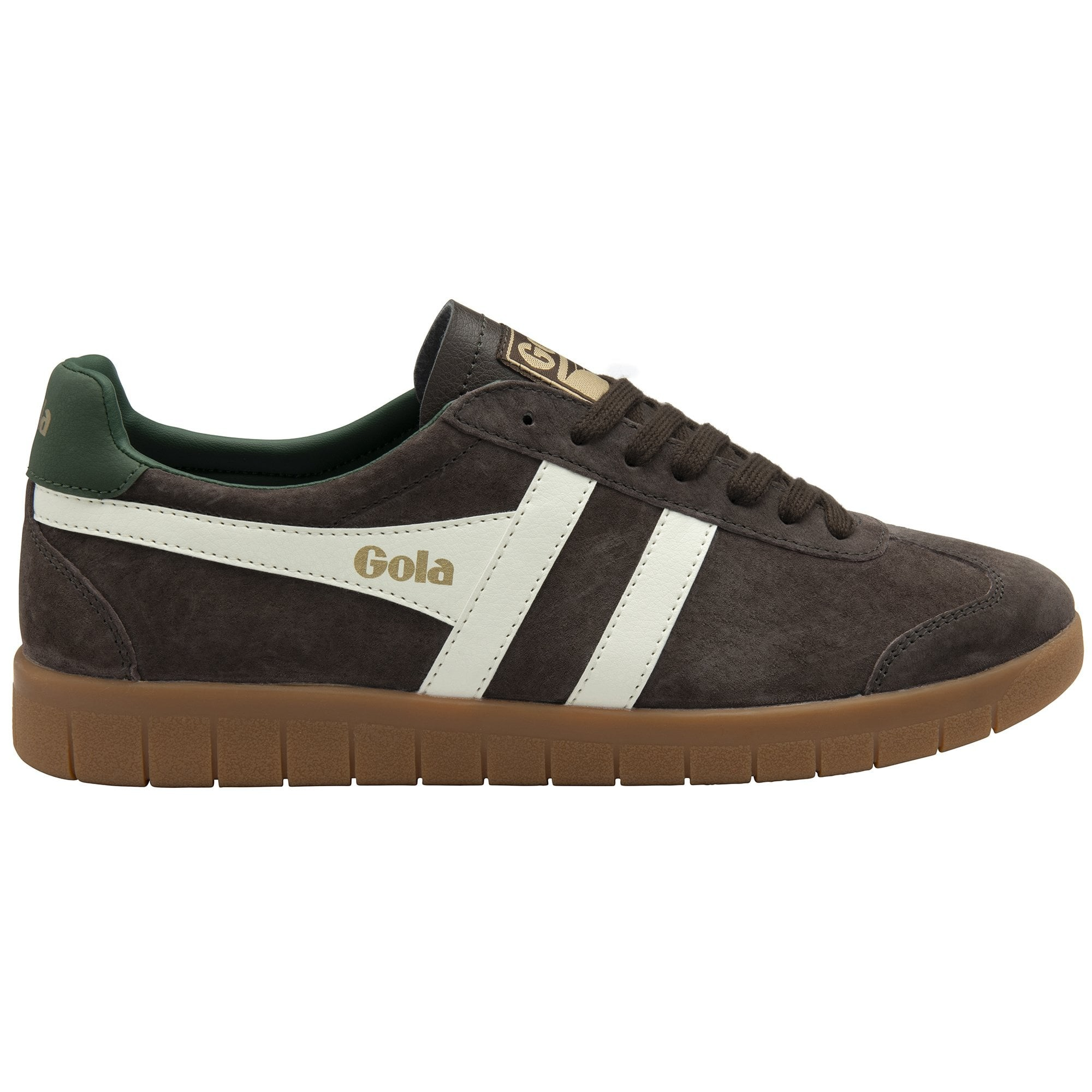 HURRICANE SUEDE TRAINER MOCHA/OFF WHITE/EVERGREEN/GUM