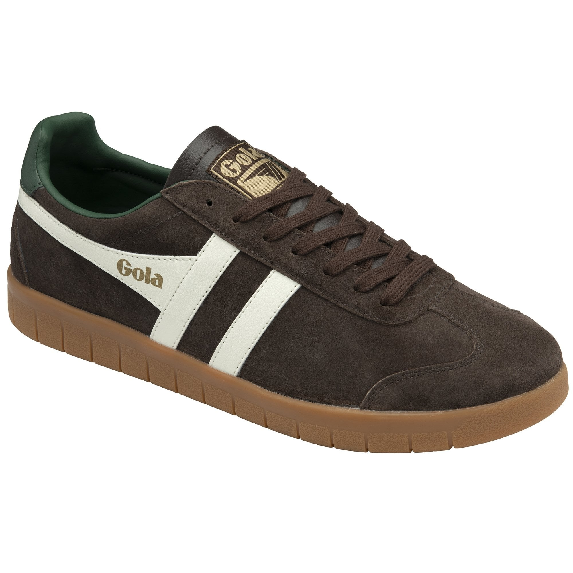 HURRICANE SUEDE TRAINER MOCHA/OFF WHITE/EVERGREEN/GUM