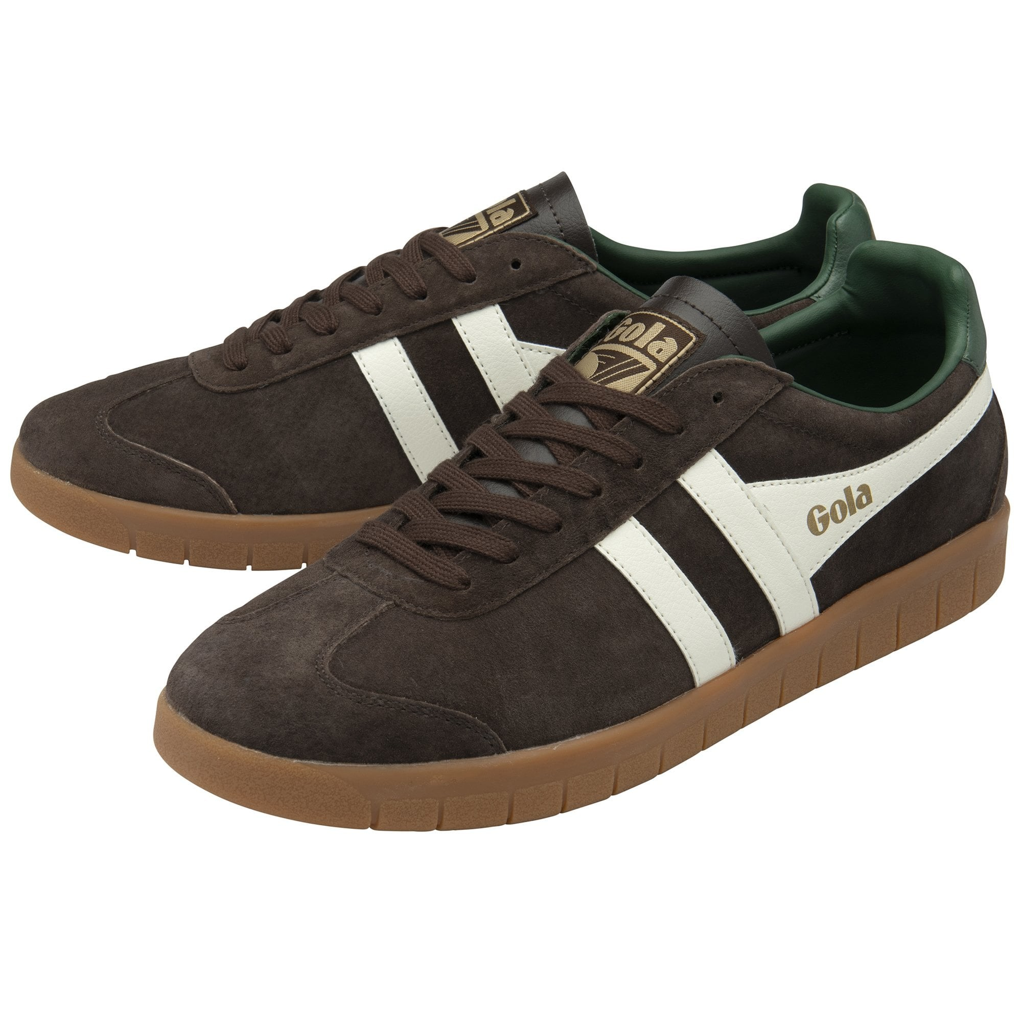 HURRICANE SUEDE TRAINER MOCHA/OFF WHITE/EVERGREEN/GUM